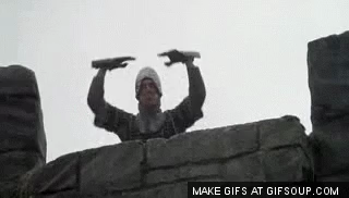 The taunting French knight from Monty Python and the Holy Grail